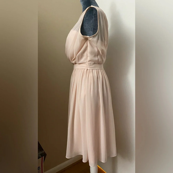 Bill Levkoff Pink One Shoulder Dress Size 10 - Picture 4 of 6